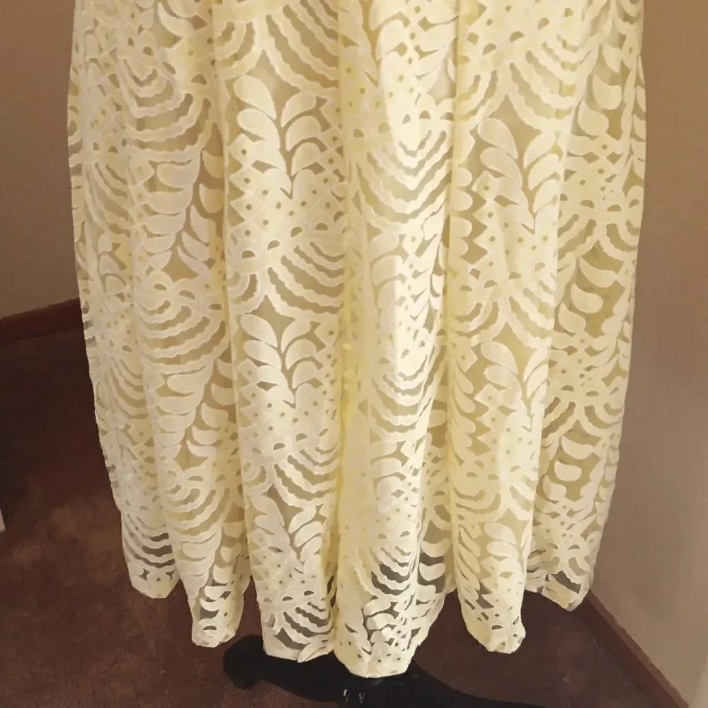 NWT Rabbit Rabbit Rabbit Yellow Lace Dress - Picture 3 of 13